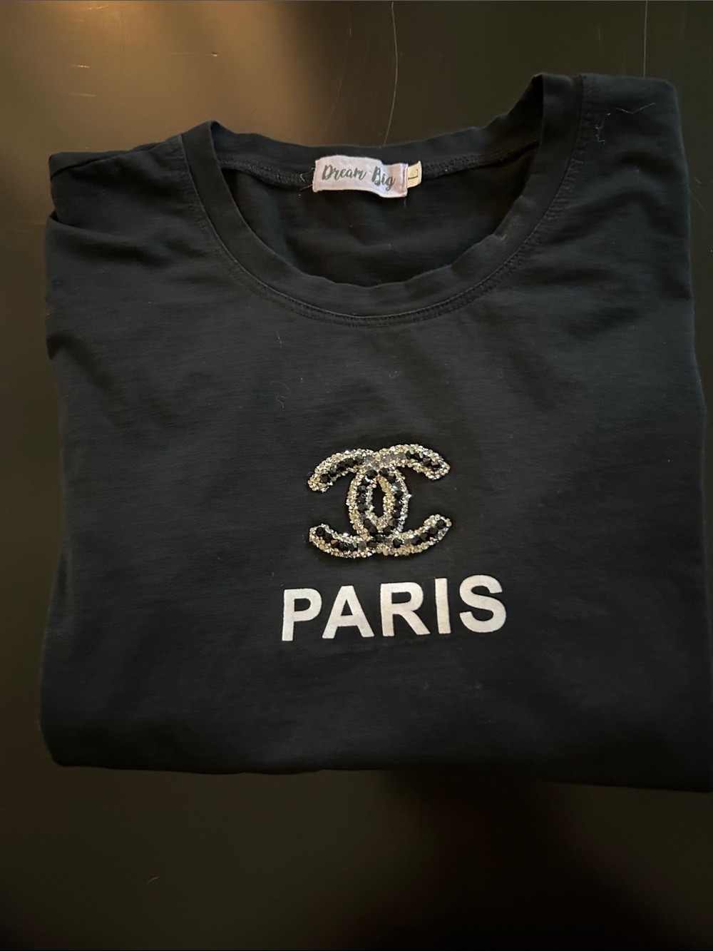 Black Paris Chanel Tee - Large - Picture 4 of 4